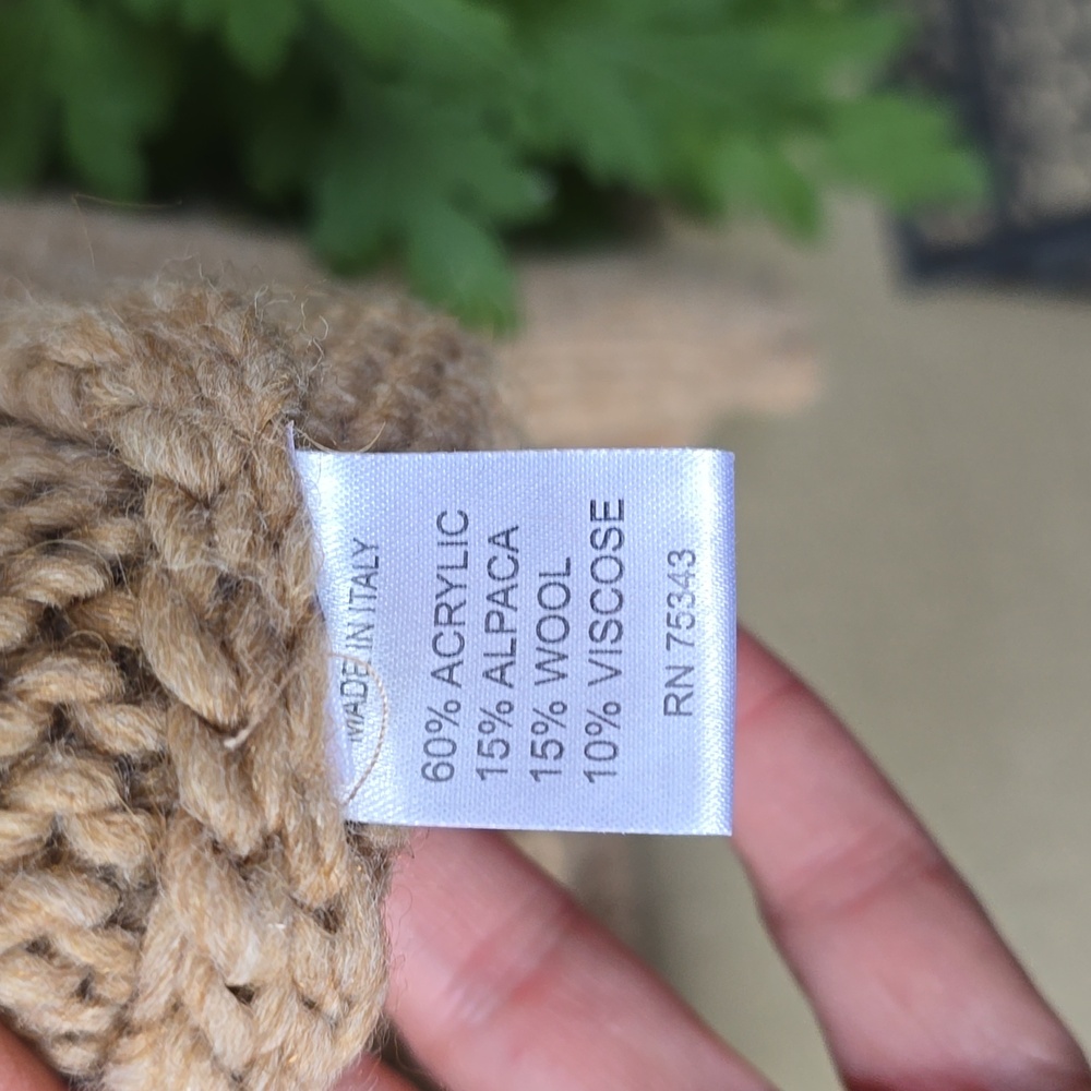 Anthropologie Elsamanda chunky Italian wool blend sweater L - Picture 6 of 7